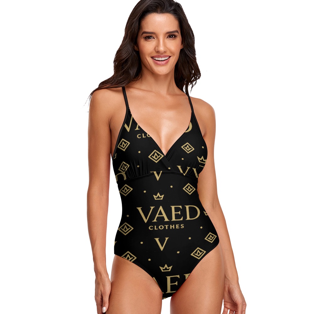 Maillot de bain une pièce femme VAED Clothes – Noir & Doré, Sexy & Élégant – Image 3