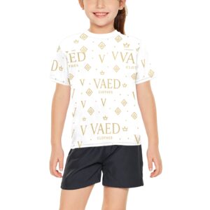 T-shirt Fille VAED Clothes – Blanc & Doré | Confort & Style de 8 à 15 ans
