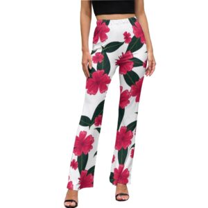 Pantalon Femme Évasé à Fleurs Tropicales VAED CLOTHES – Confort & Élégance Sans Effort